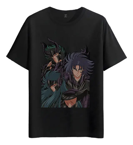 Tshirt Muscle Freaks Saint Seiya Black Saints Estilo Anime