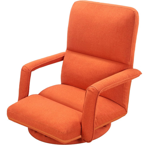 Silla P/videojuegos Giratoria De Suelo; Meetleisure; Naranja