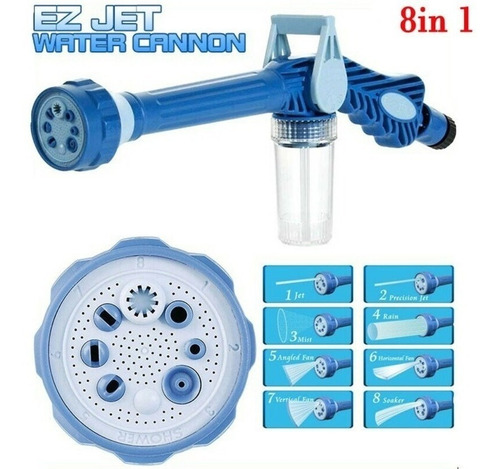 Pulverizador De Agua - Limpieza De Auto O Jardín 8 En 1