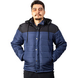 Jaqueta Masculina De Frio Grossa Slim Com Capuz Forrada