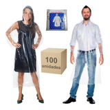 Kit 100 Capas De Chuva Pebd Transparente Descartável Unissex