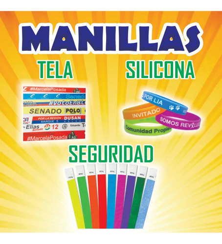 Manillas En Tela Satin Personalizadas En Sublimación A Color
