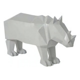 Escultura Rinoceronte Em Polirresina