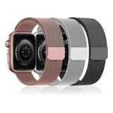 Correa Acero Compatible Con Apple Watch Series 7 Se 6 5 4 3