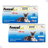 Kit 2 Fenzol Pet 500 Mg 6 Comprimidos Vermífugo Cães E Gatos