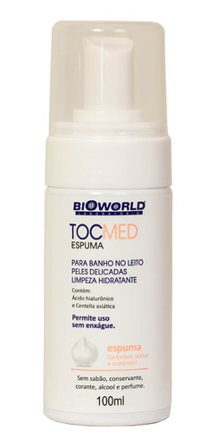 Tocmed Espuma Limpeza Alívio Na Cicatrização Proteção 100ml