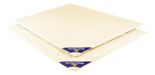 Pillow Top Desmontable Multiflex 80 X 190 Cm Espesor 1 Plaza Color Blanco Diseño De La Tela Lisa