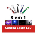 Caneta Testa Nota Falsa Laser 3 Em 1 + Lanterna +chaveiro