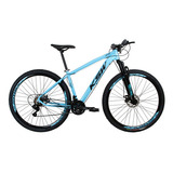 Bicicleta Aro 29 Ksw 27 Velociddes - Freio Hidraulico Tamanho Do Quadro 15   Cor Azul