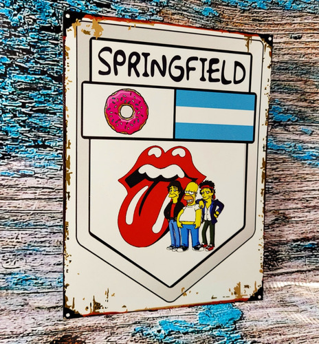 Cartel Chapa Springfield Simpson Rolling Stones A/exterior