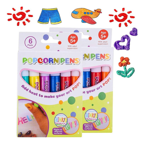 Diy Bubble Popcorn Drawing Pens, Magic Puffy Pens For Kids
