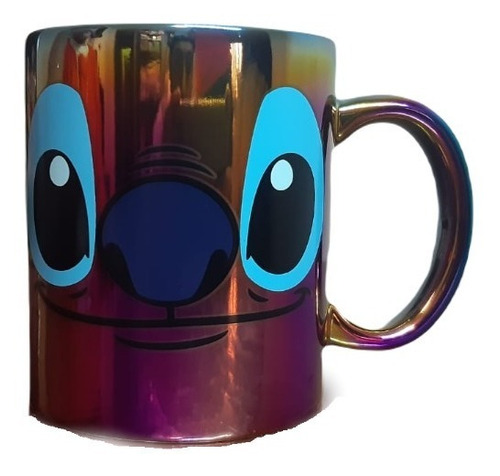 Taza Disney Stitch Tornasol Iridiscente Original 340ml