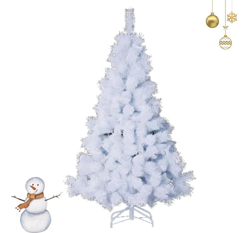 Árvore De Natal Pinheiro Decoração 2,10mt Branca - Luxo