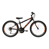 Bicicleta  Urbana Krs Aro 24 Rebaixado 14  18v Freios V-brakes Cor Preto/laranja