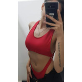 Body De Lycra Elastizado Con Espalda Cruzada