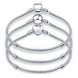 Pulseira De Prata Life Chams Para Berloques Feminino 