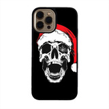 Funda Celular Navidad Navideña Calavera Rock Moda Negro 03