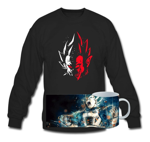 Poleron Polo + Taza, Vegeta, Principe, Mono, Ozaru, Anime, Xxl / Kingstore10