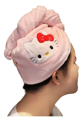 Gorro Toalla Microfibra Cabeza Hello Kitty Y Sus Amigos