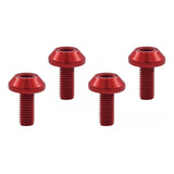 6 X 4 Uds Jaulas Para Botellas De Agua Tornillo M5x12mm Rojo