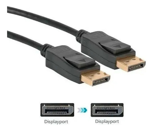 Cabo Displayport Dp Hd 144hz Banhado 4k Blindado 1.8 Metros