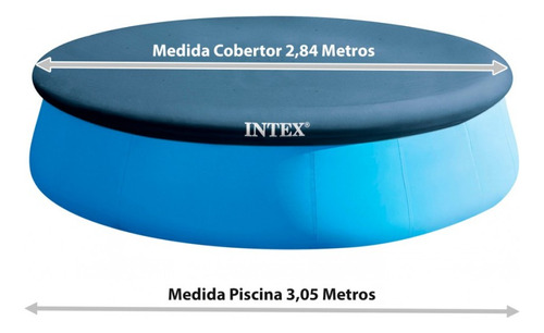 Capa Para Piscina Redonda Easy Set 10' 2.84 M Diámetro  Superior 3.05 M Diámetro Inferior Intex 28021