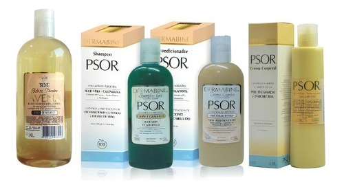  Psoriasis - Kit Grande 4 Productos - Psor Dermabine® Fragancia Natural Tipo De Envase Pomo Tipos De Piel Sensible