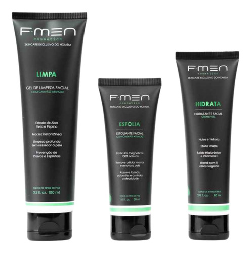 Fmen Cosmetics Pele Masculina Kit 3