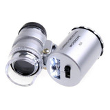 Lupa Mini Microscopio Relojero 60x Con Luz Led Varios Usos