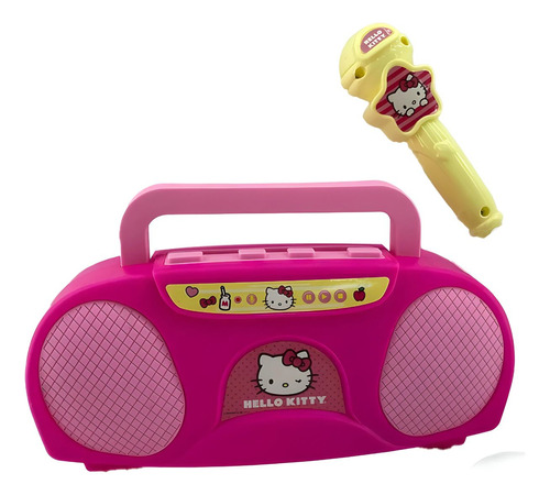 Boom Box Infantil Karaoke Hello Kitty Com Microfone -candide