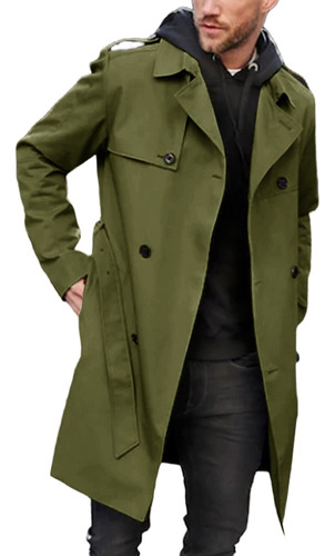 Sacos Gabardinas Con Cinto Largo Elegante Slim Trench Coat