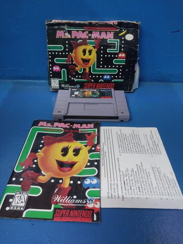 Ms. Pac Man Juego Para Snes Caja Maltratada Original