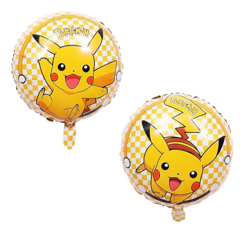 2 Globos Metalizados De 43 Cm Con Tematica De Pokemon