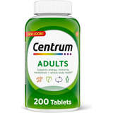 Centrum Multivitaminico Adulto C/ 200 Tabletes Sabor Sem Sabor