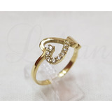 Anillo Oro Forma Corazon..