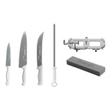 Kit 6 Pçs Churrasco Starret Barbecue Faca Completo Cozinha