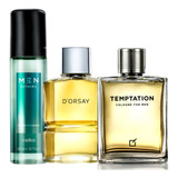 Perfumes Dorsay + Temptation + Men Extr - mL a $434