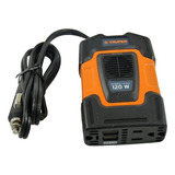 Inversor Corriente 120v Truper 120w Usb Cargador Auto 10447 Carga Rapida Celular Tabler Laptop