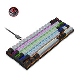 Teclado Mecánico Con Cable Hxsj V800 68 Teclas Rgb Gaming