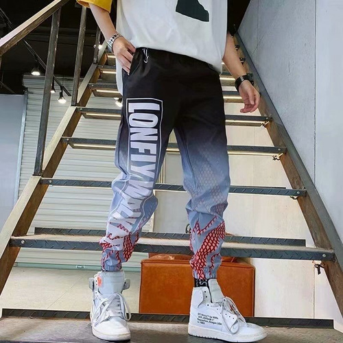 Streetwear Hip Hop Joggers Hombre Suelto Harem Pantalones