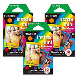 Fujifilm Instax Mini Instant Rainbow Film 10 Hojas