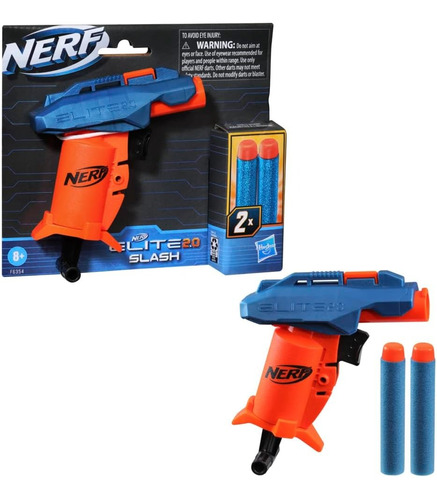 Pistola Lanza Dardos Nerf Elite 2.0 Slash 2 Dardos Recoleta