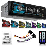 Radio Automotivo Tipo Painer Som De Carro Mp3 Led 7 Cores