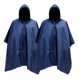 2 Ponchos Capa Impermeable Lluvia 3/1 Tienda Militar Camping