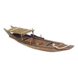 Canoa En Miniatura De Madera Antigua Para Decoración De Esta