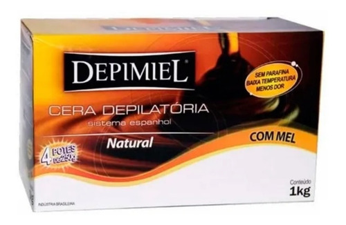 Cera Depilatória Depimiel 1kg Natural Com Mel 