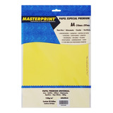 Papel Color Sulfite Liso Offset 120g A4 20 Fls Masterprint Cor Amarelo