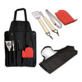 Kit Bbq Para Asados Parrillero Set Parrilla 5 Piezas