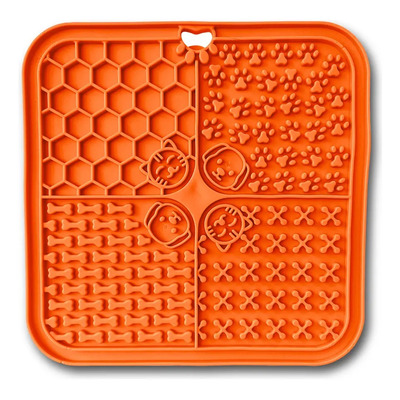 Perrísimo Tapete Calmante Y Almohadilla Para Lamer Color Naranja | MercadoLibre