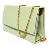 Bolsa Clutch Verde Feminina Madrinha Casamento Alça Corrente Cor Verde Pastel